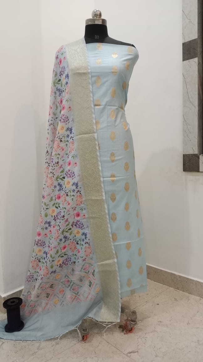 BANARASI DIGITAL PRINT DRESS MATERIAL