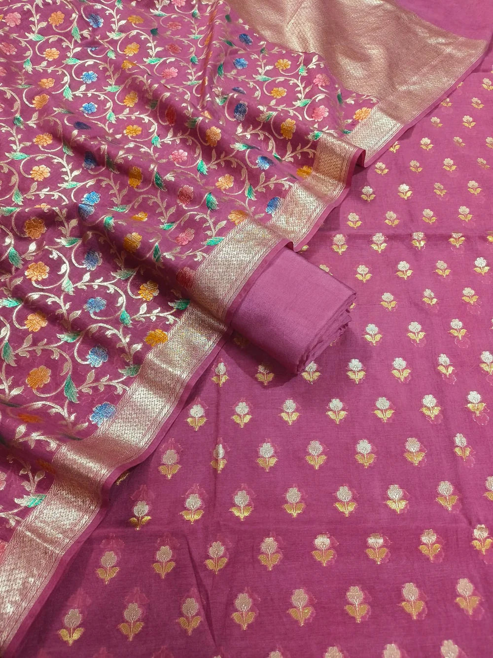 BANARASI PURE MERCERISED SUIT