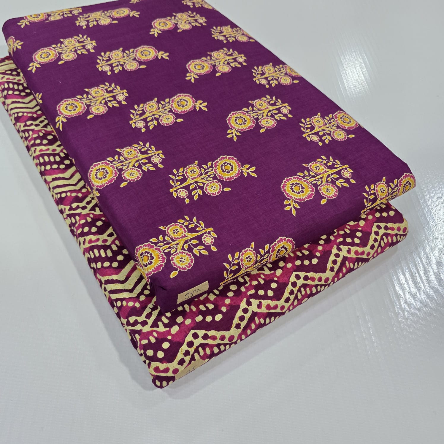 Traditional Hand block print Cotton top and bottom set (2PCYS19)