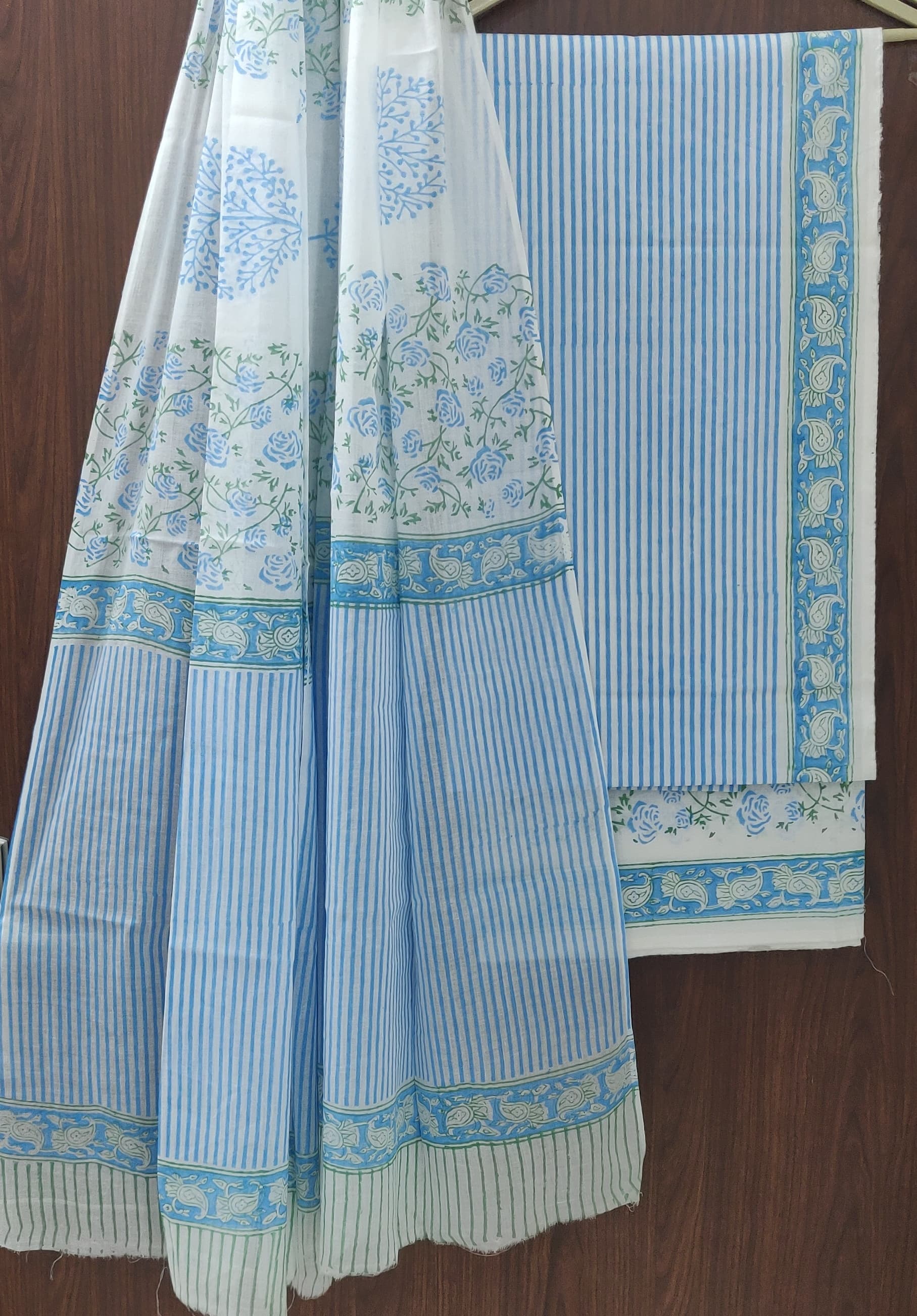 EXCLUSIVE HAND BLOCK PRINT PURE COTTON SUIT WITH MULMUL DUPATTA (MALYS318)