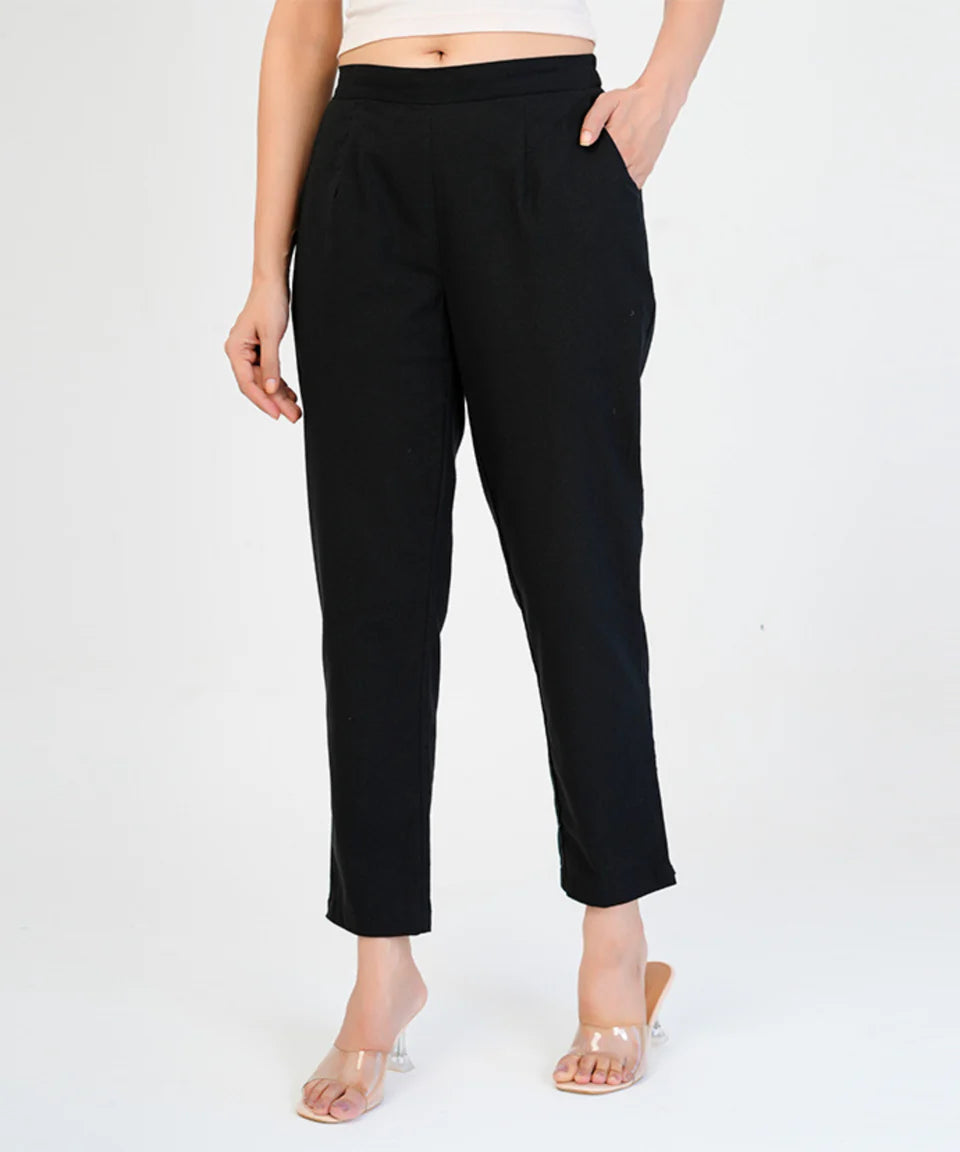Black Cotton Pant (SAYS02)