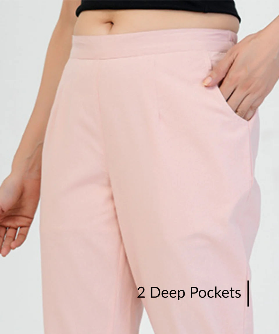 Silemen Pink Cotton Pant (SAYS18)
