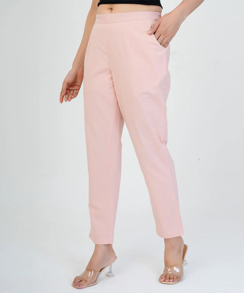 Silemen Pink Cotton Pant (SAYS18)