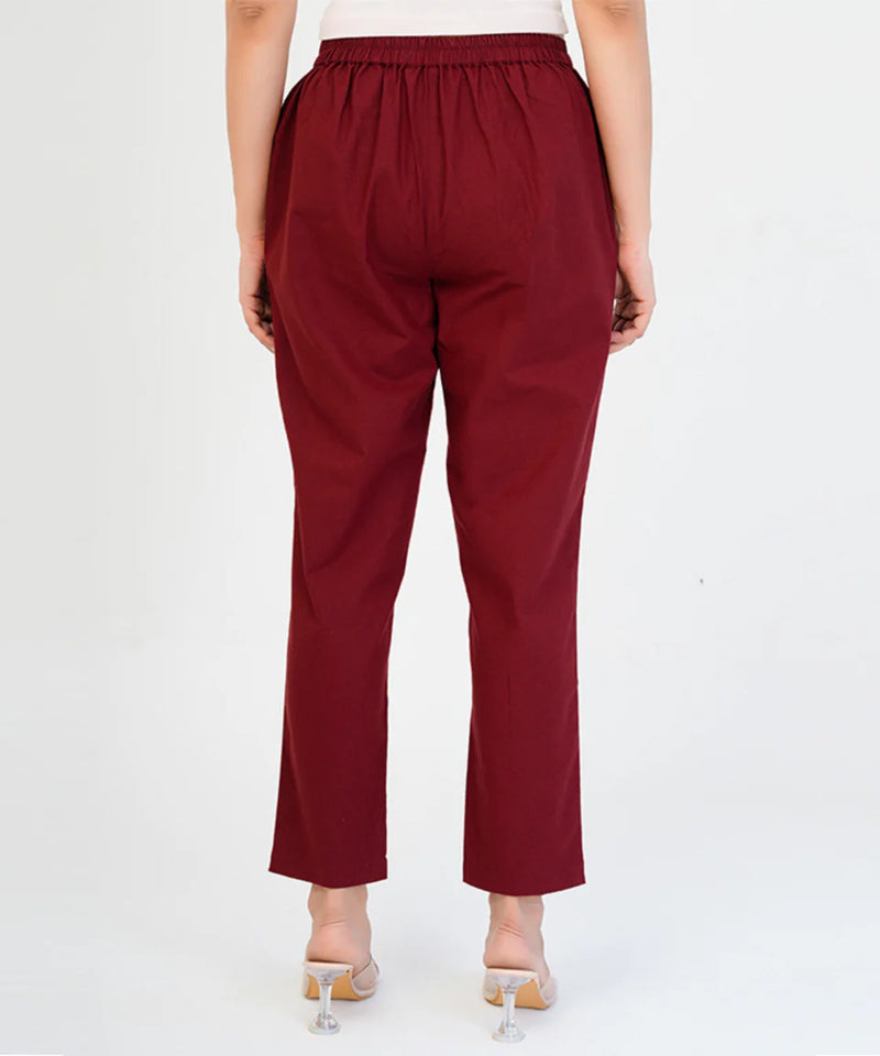 Maroon Cotton Pant (SAYS04)
