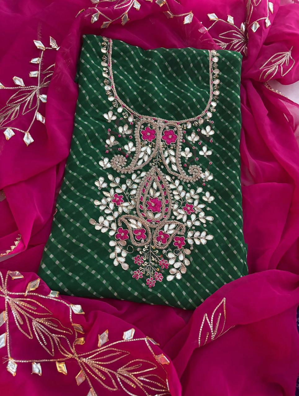 Premium Georgette fabric kurta with zardogi handwork ( ZTZ11)