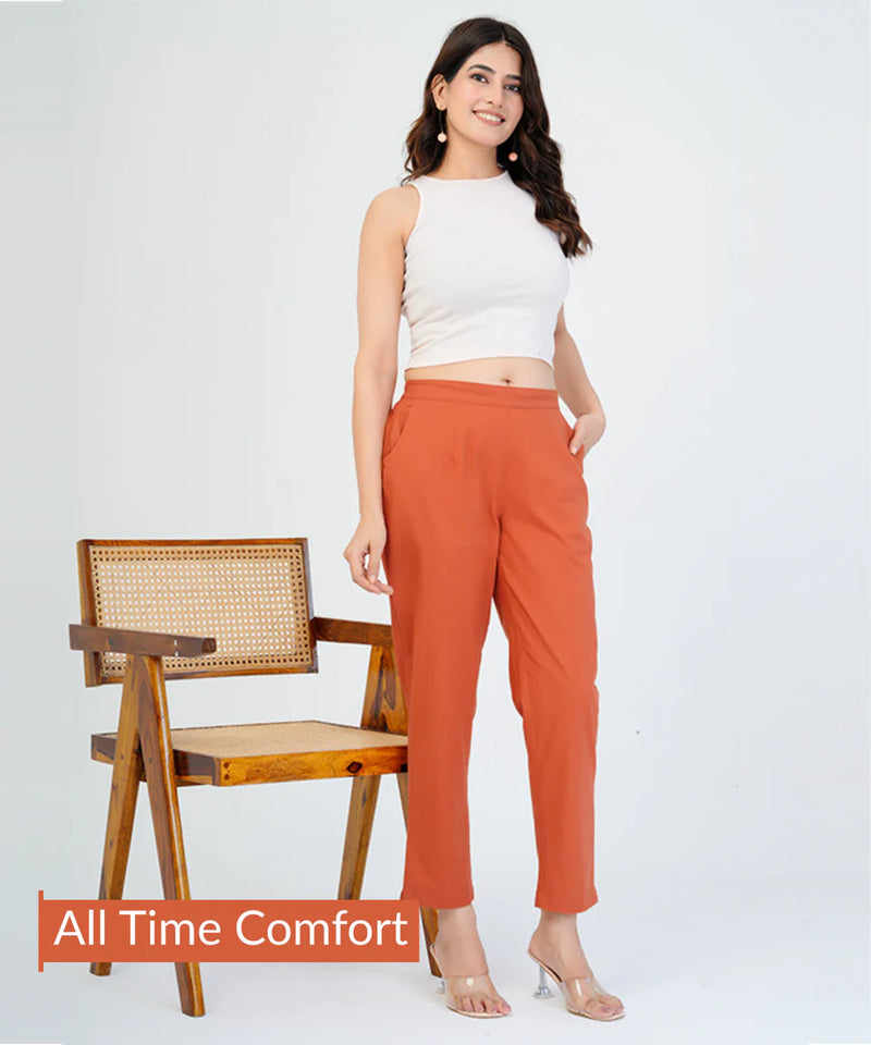 Rust Cotton Pant (SAYS05)