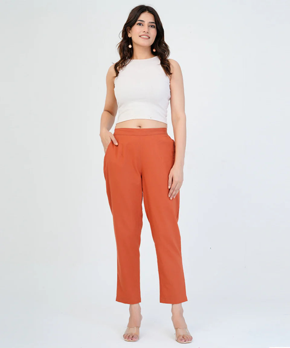 Rust Cotton Pant (SAYS05)