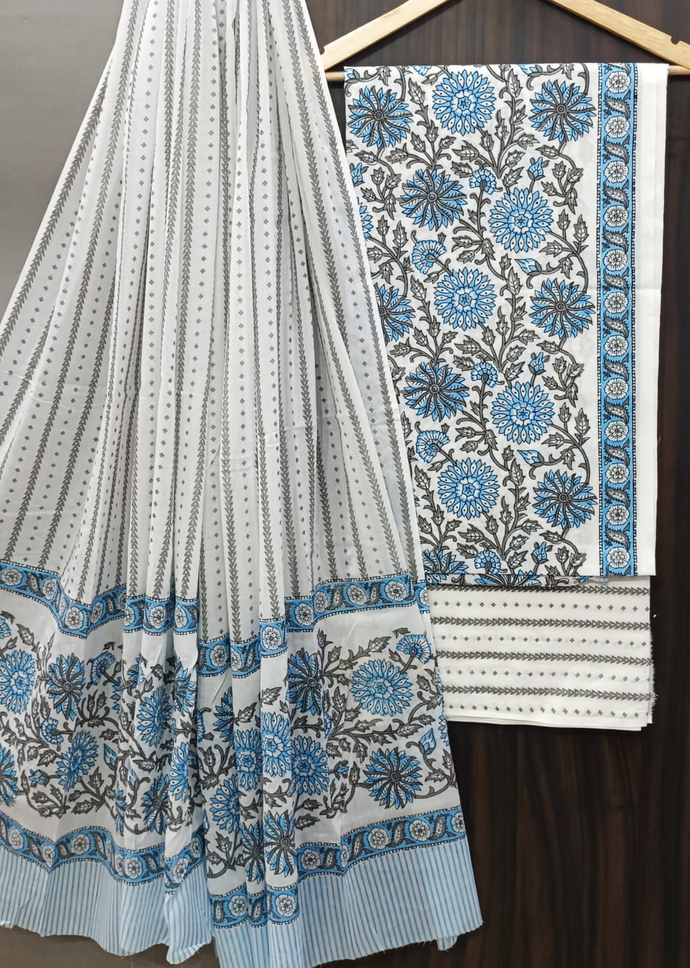 TRADITIONAL COTTON SUIT WITH MULMUL DUPPTA (MALYS266)
