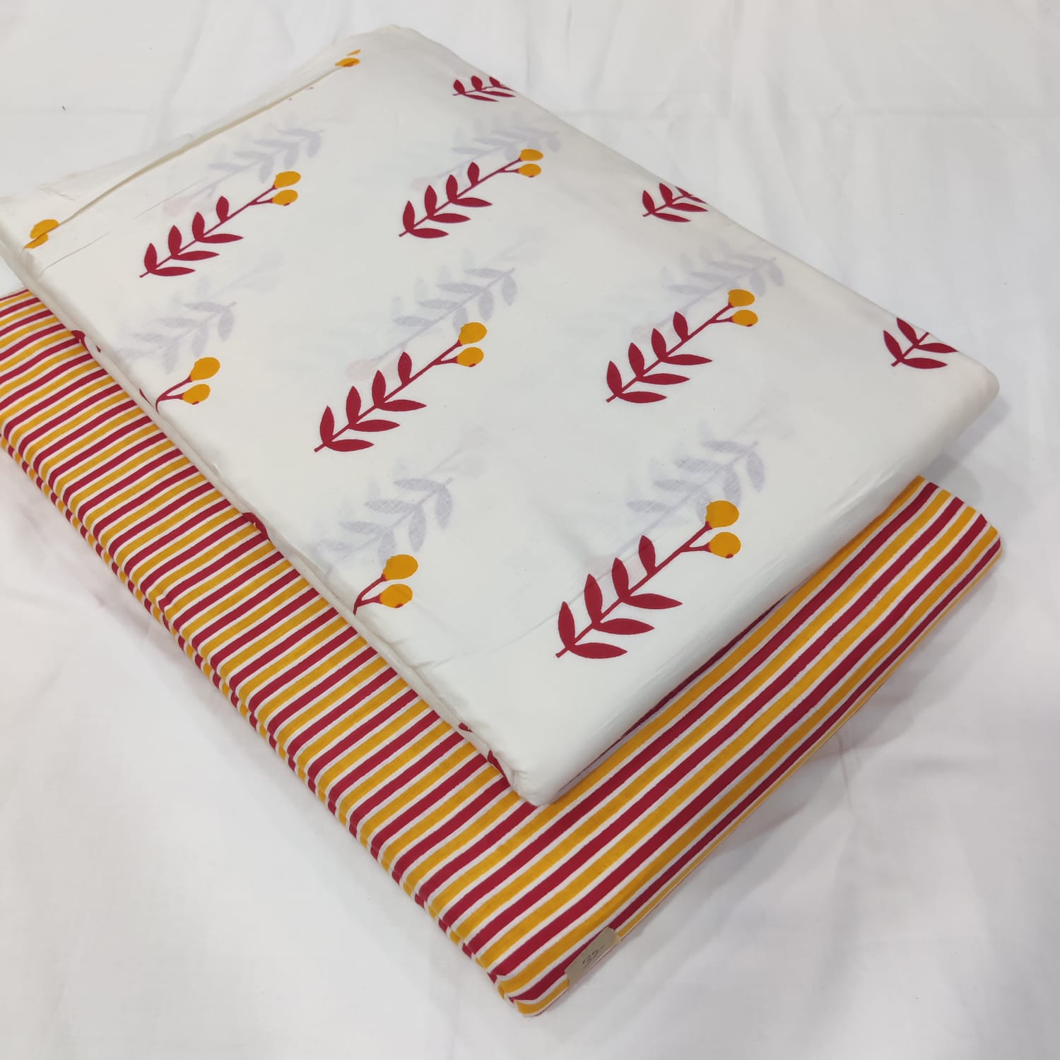 Traditional Hand Block print Cotton top and bottom set (2PCYS152)