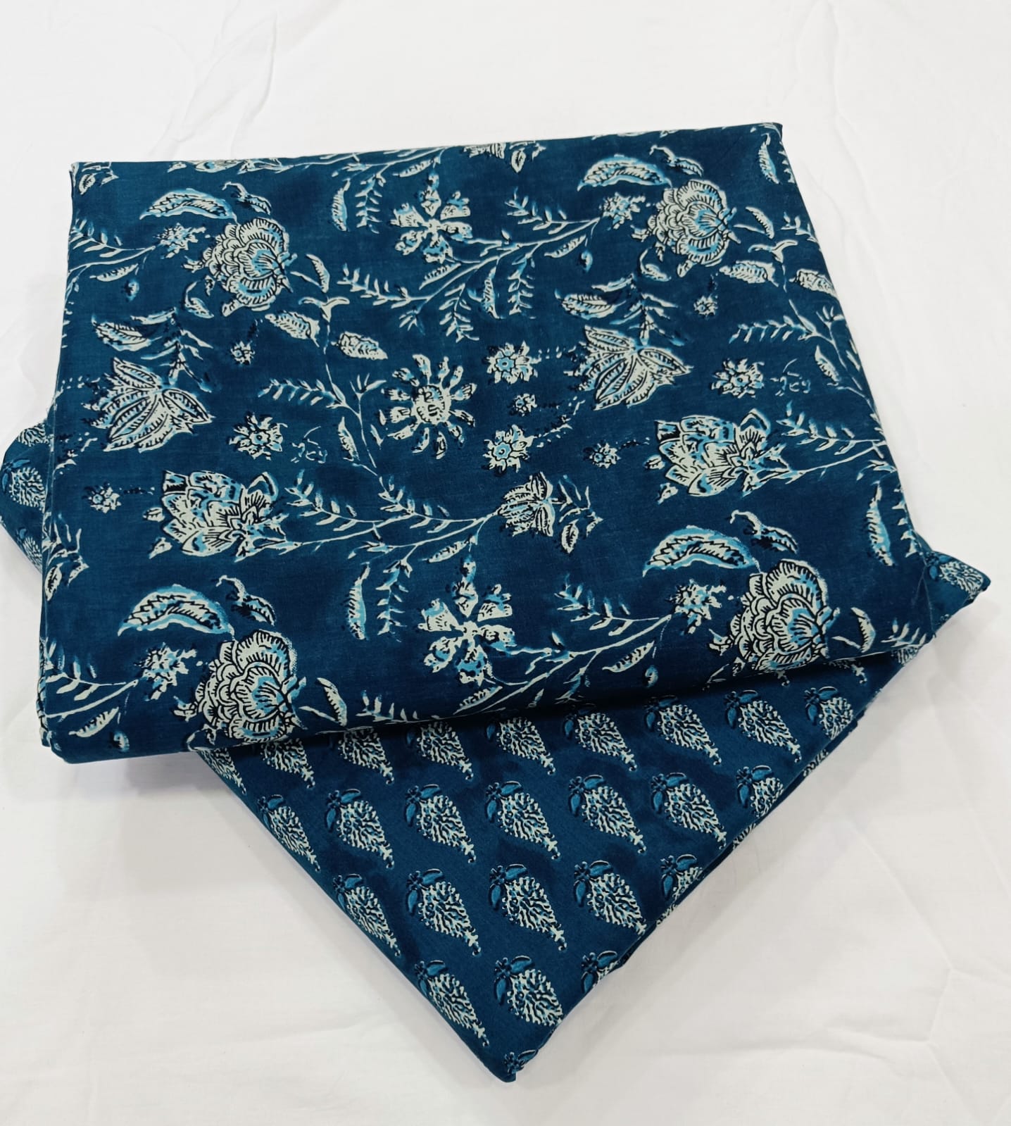 TRADITIONAL HAND BLOCK PRINT COTTON TOP AND BOTTOM SET (2PCYS136)