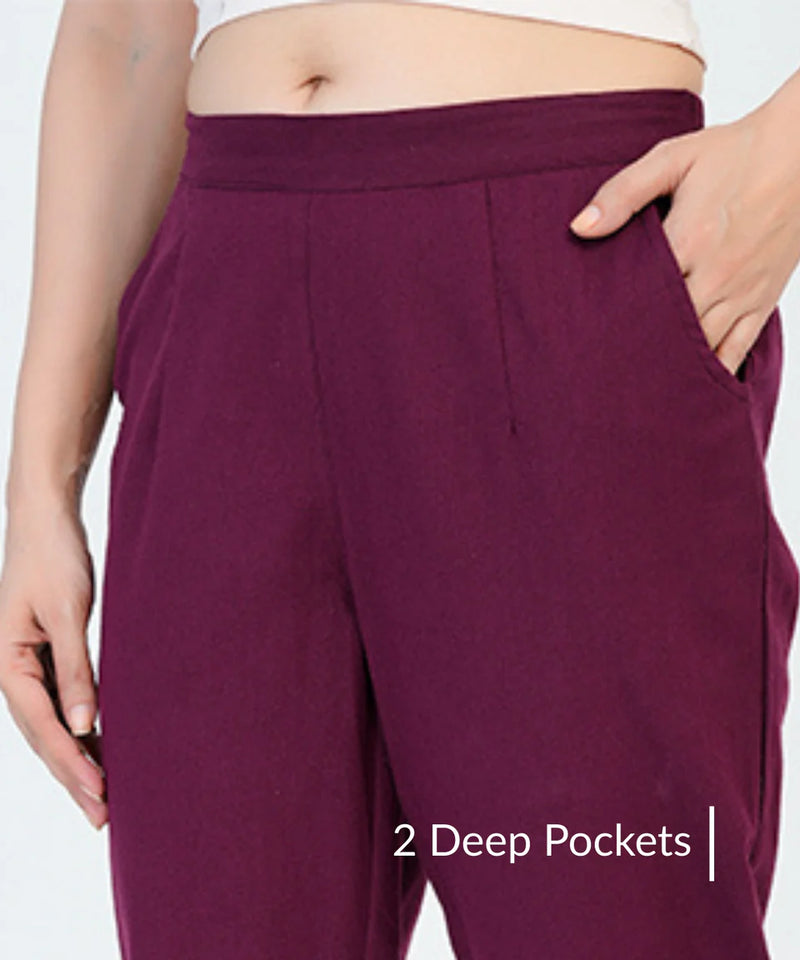 Wine Cotton Pant (SAYS16)