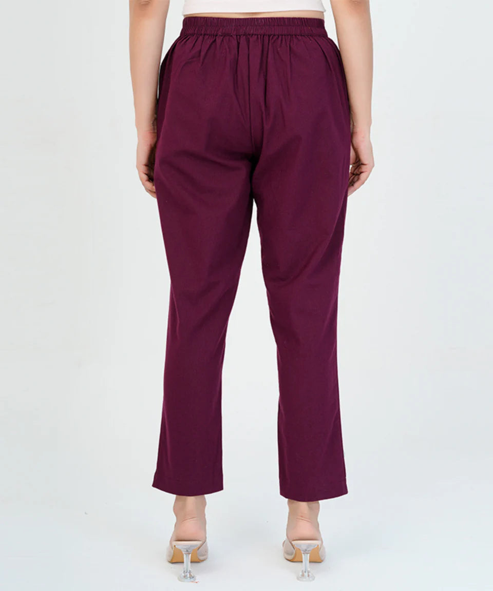 Wine Cotton Pant (SAYS16)