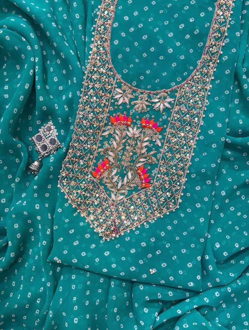 Premium Georgette fabric kurta with zardogi handwork (GBT03)