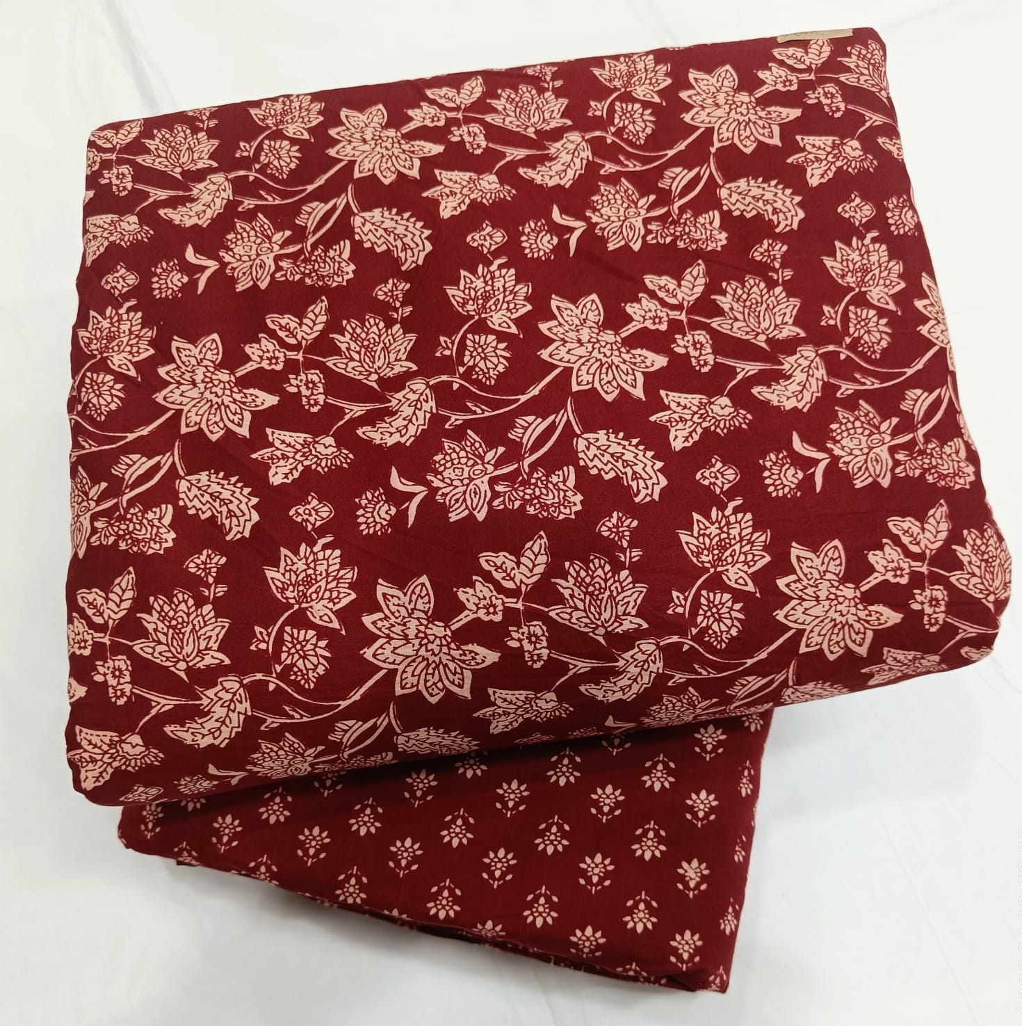 Traditional Hand Block print Cotton top and bottom set (2PCYS102)