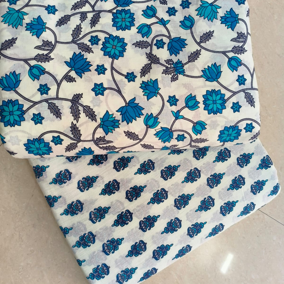 Hand block print Cotton top and bottom set (2PCYS97)