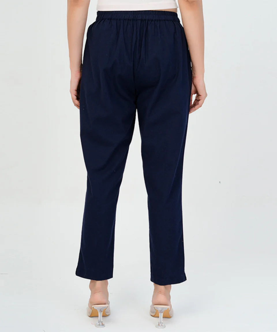 Navy Blue Cotton Pant (SAYS11)