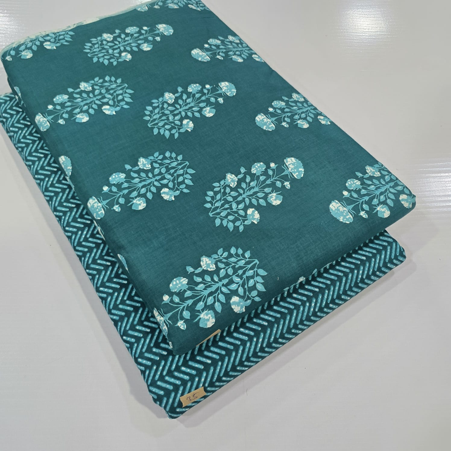 TRADITIONAL HAND BLOCK PRINT COTTON TOP AND BOTTOM SET (2PCYS141)