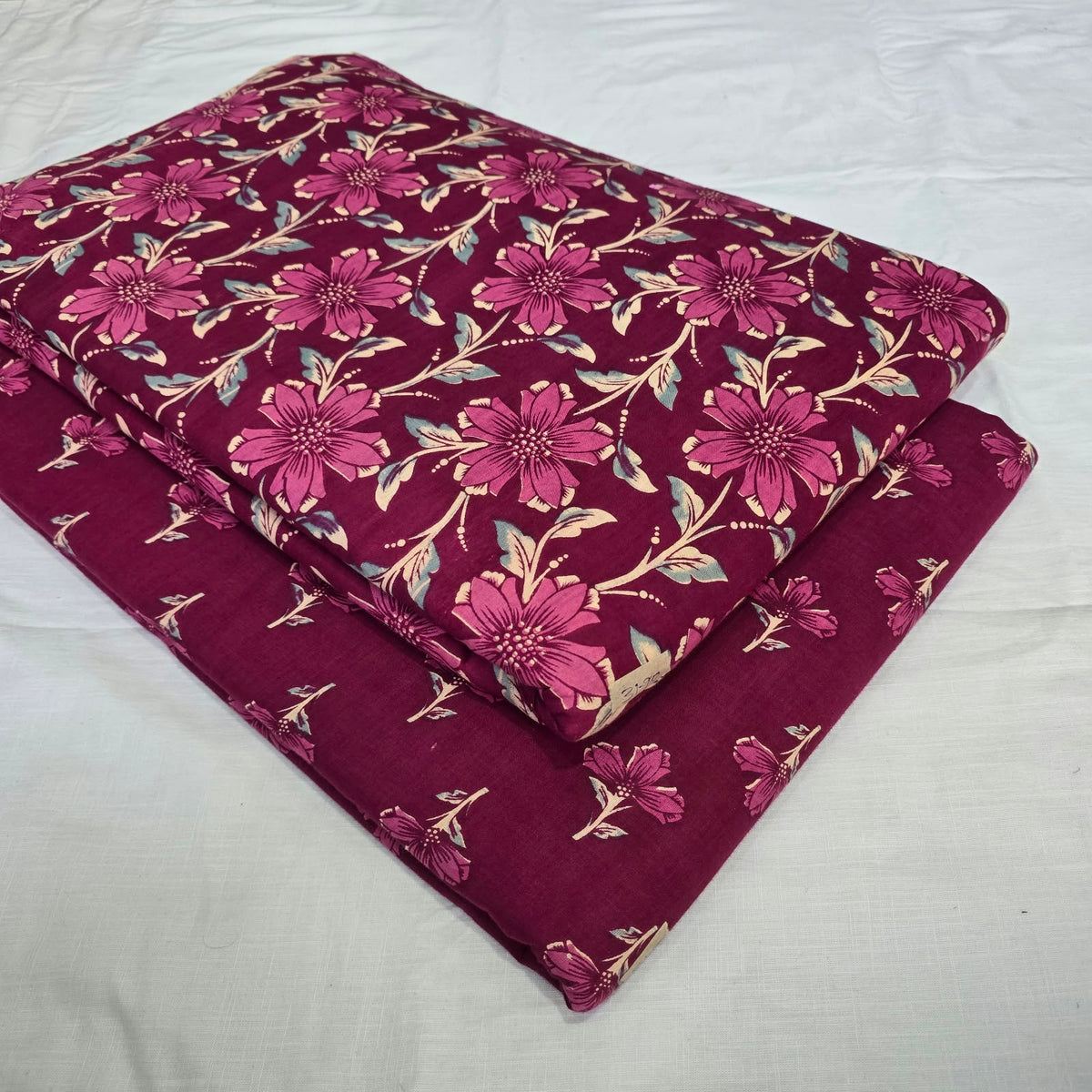 Traditional Hand block print Cotton top and bottom set (2PCYS88)