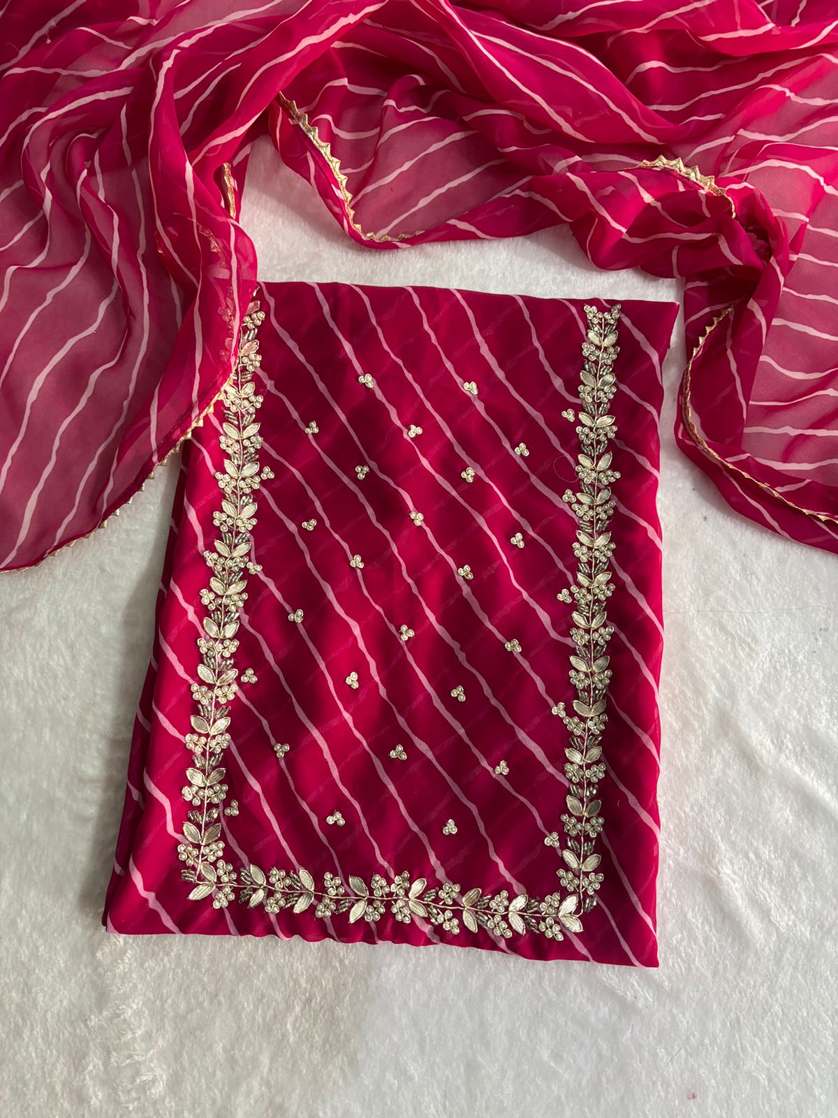 Premium Georgette fabric kurta with zardogi handwork ( GBT23)