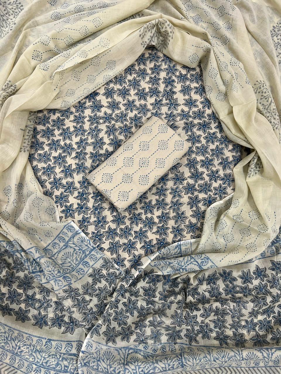 DESIGNER HAND BLOCK PRINT COTTON SUIT SET (MALYS285)