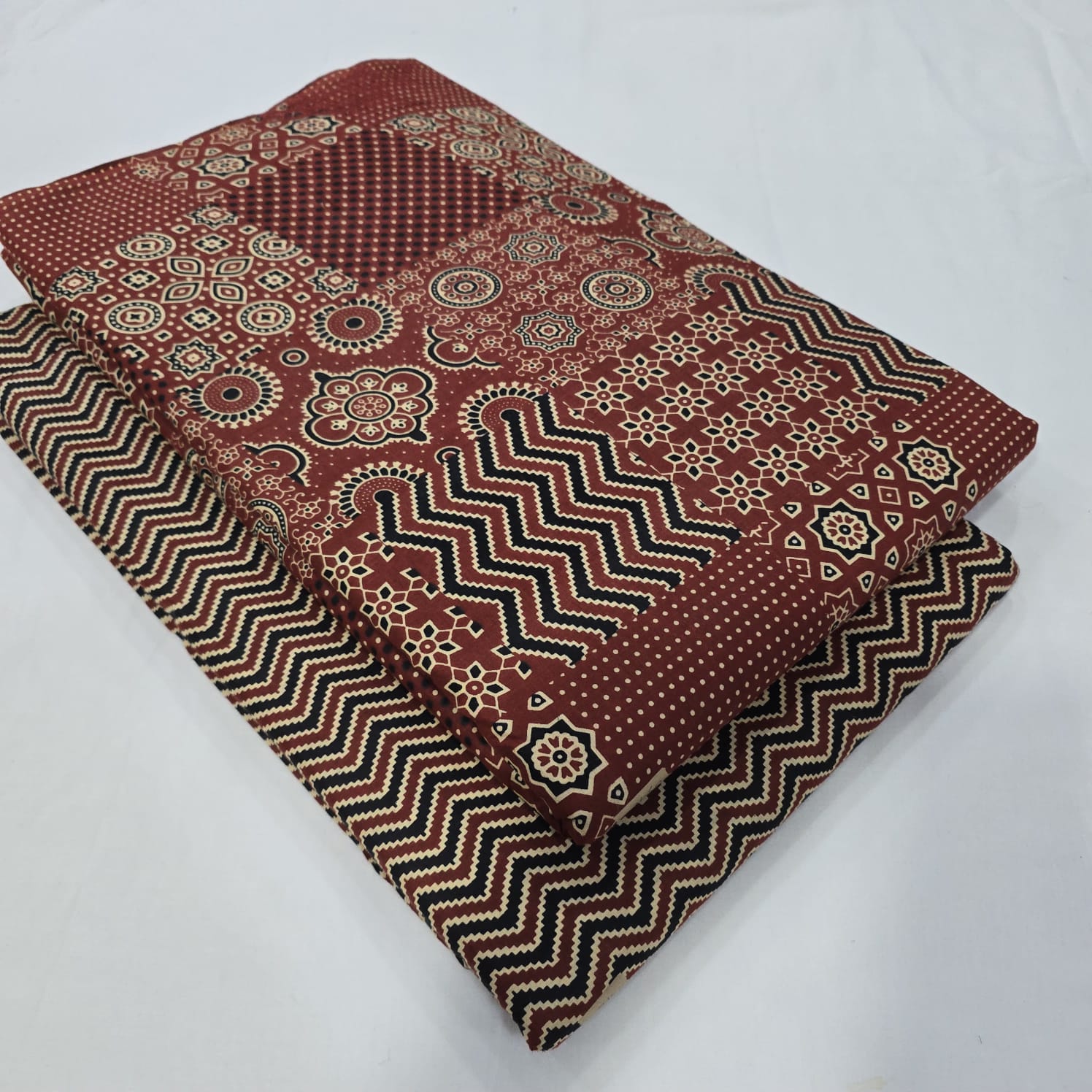 Traditional Hand Block print Cotton top and bottom set (2PCYS159)