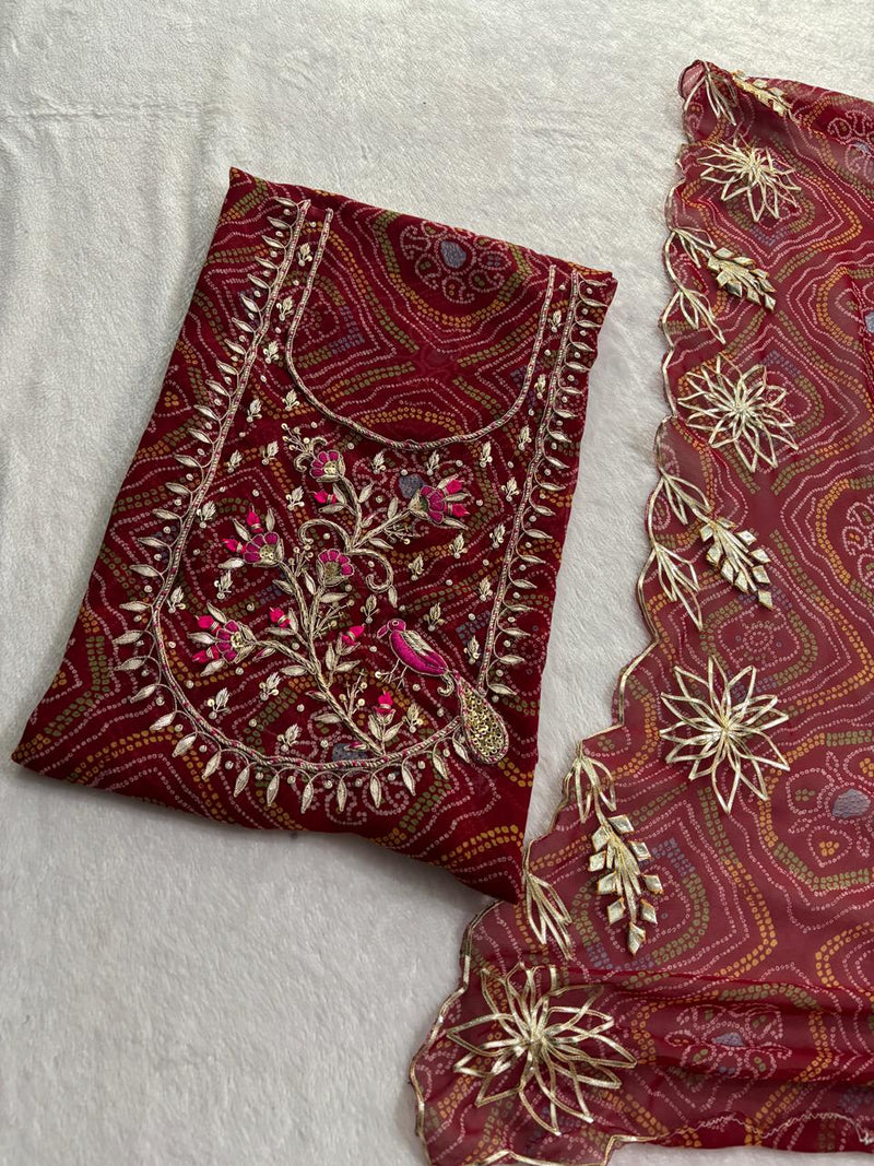 Premium Georgette fabric kurta with zardogi handwork ( GBT08)