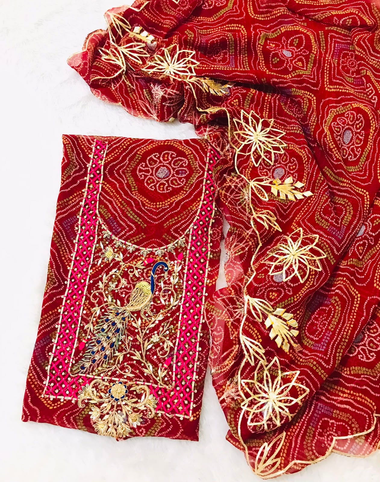 Premium Georgette fabric kurta with zardogi handwork (GBT07)