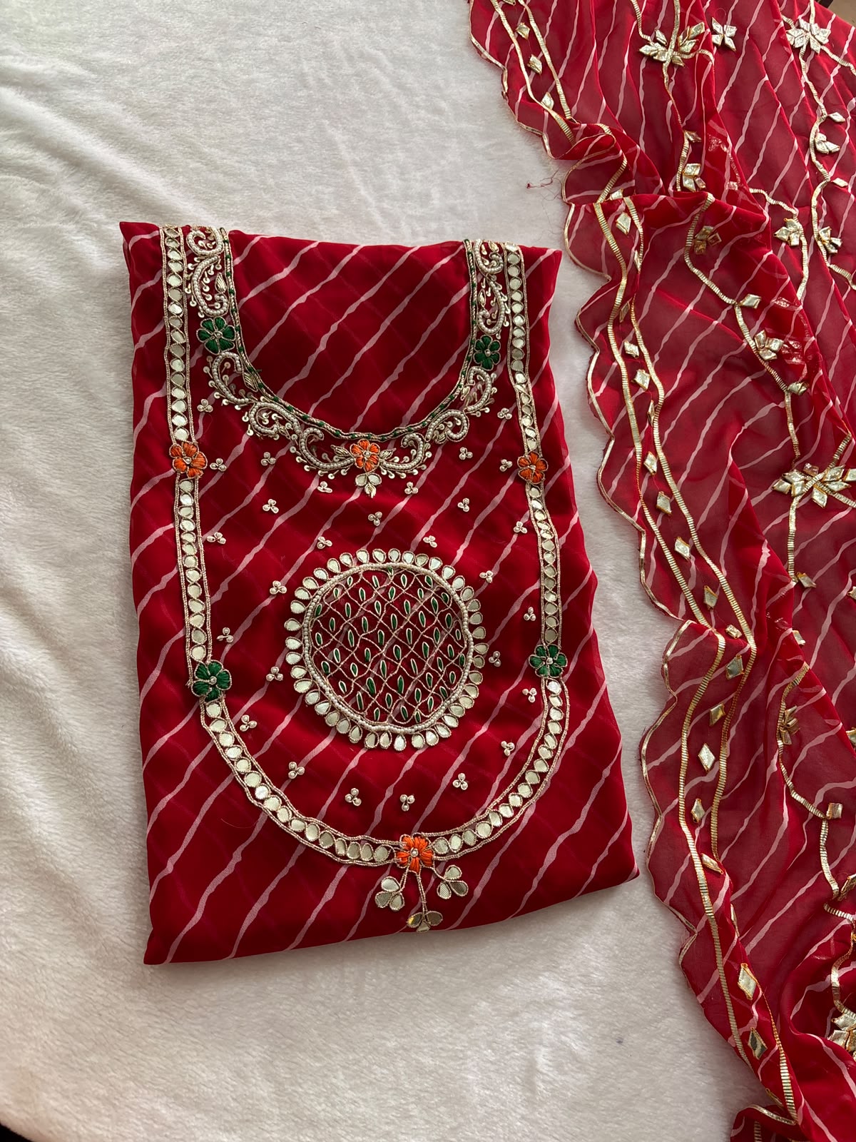 Premium Georgette fabric kurta with zardogi handwork (GBT16)