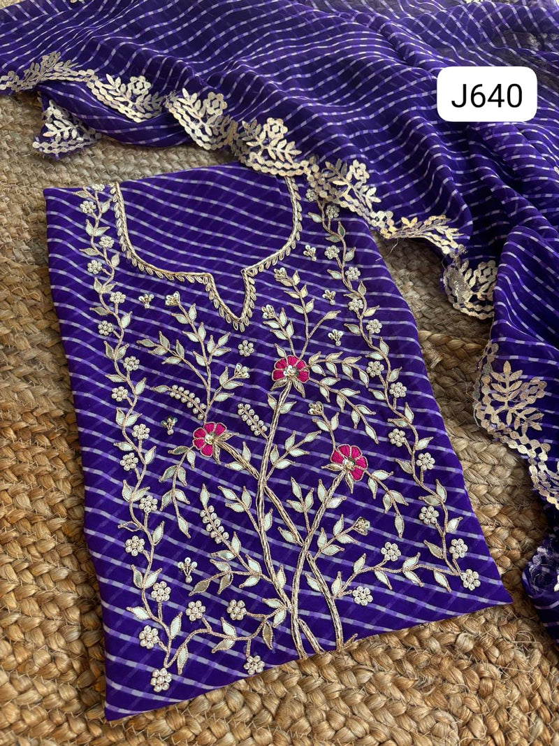 Premium Georgette fabric kurta with zardogi handwork (GBT16)