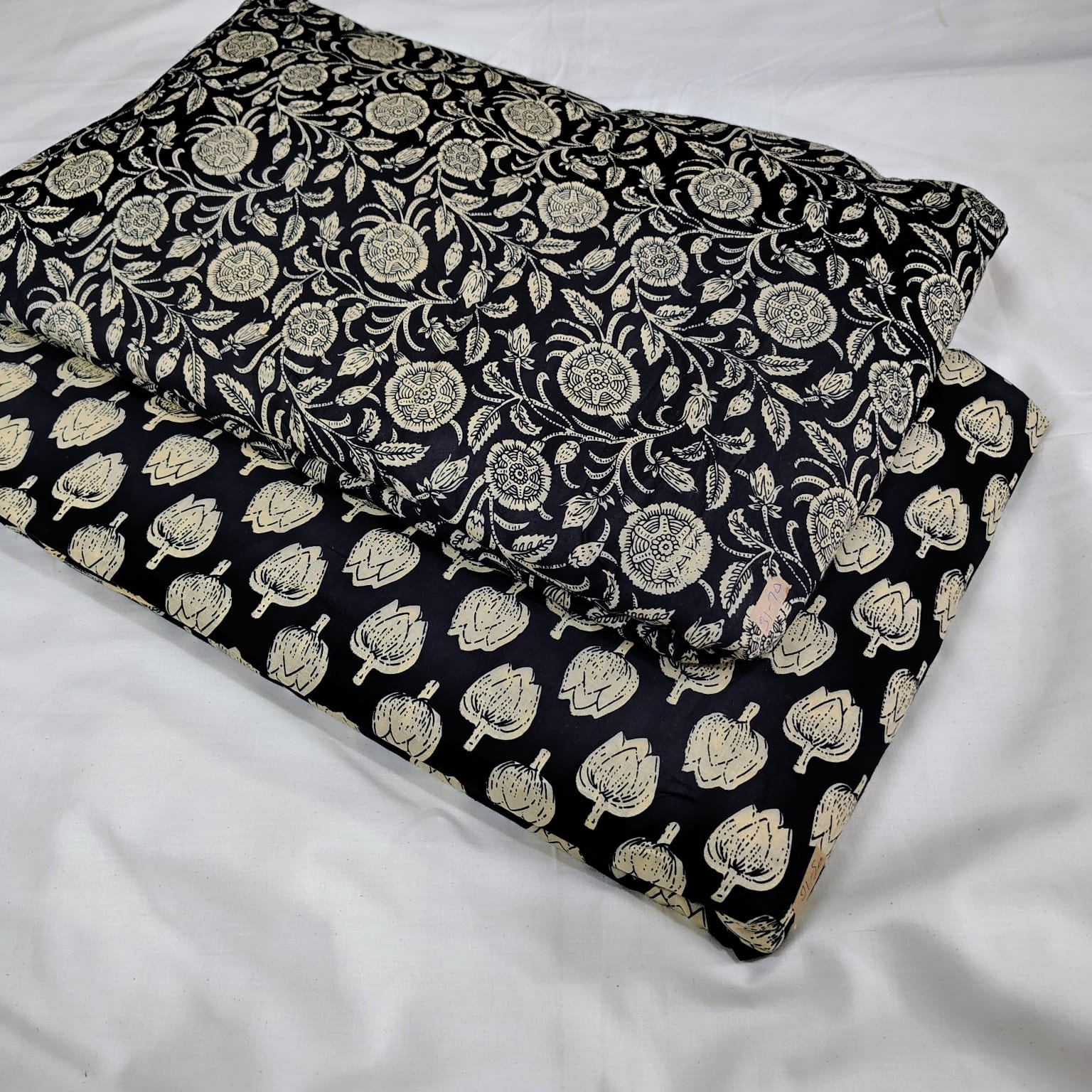 Hand block print Cotton top and bottom set (2PCYS25)