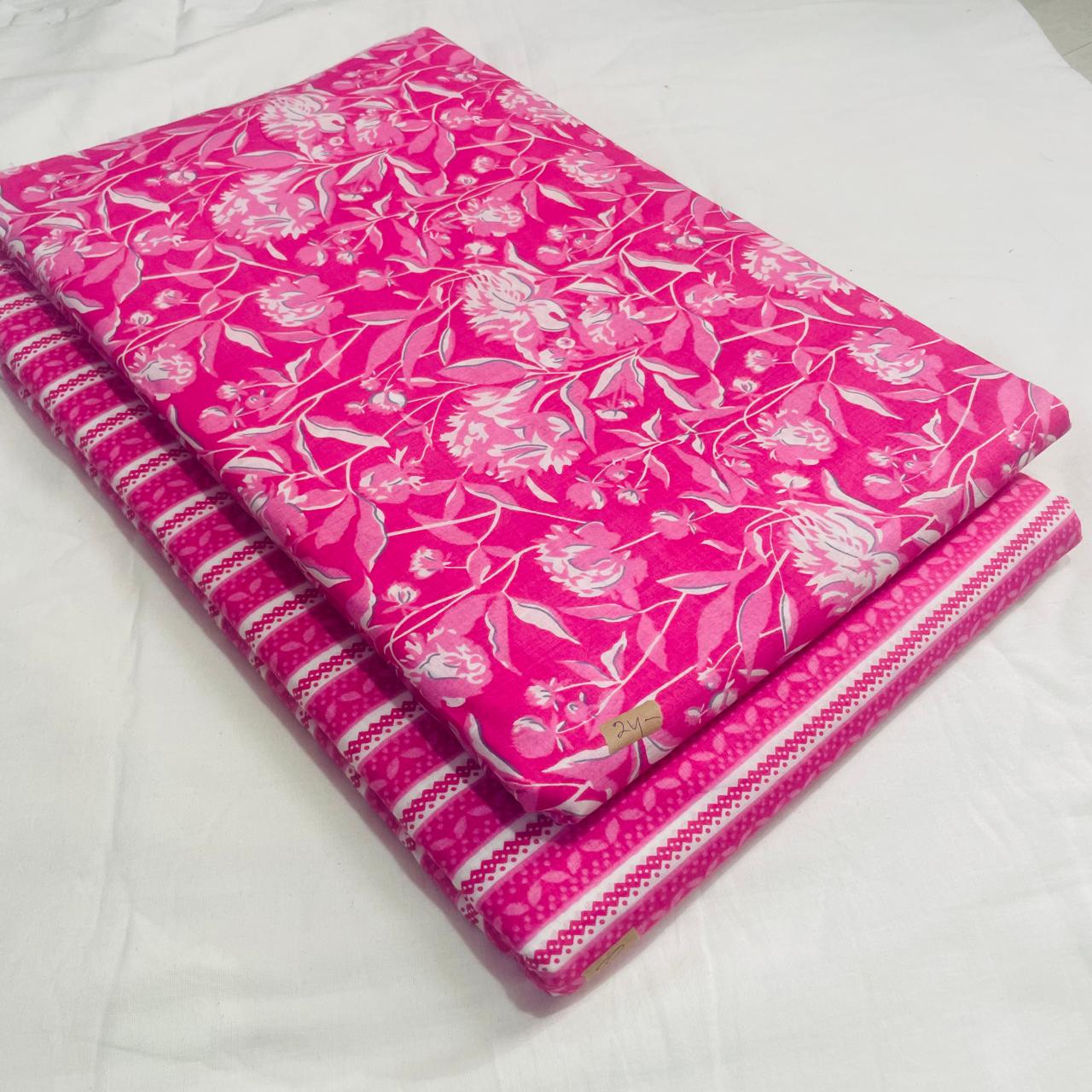 TRADITIONAL HAND BLOCK PRINT COTTON TOP AND BOTTOM SET (2PCYS134)