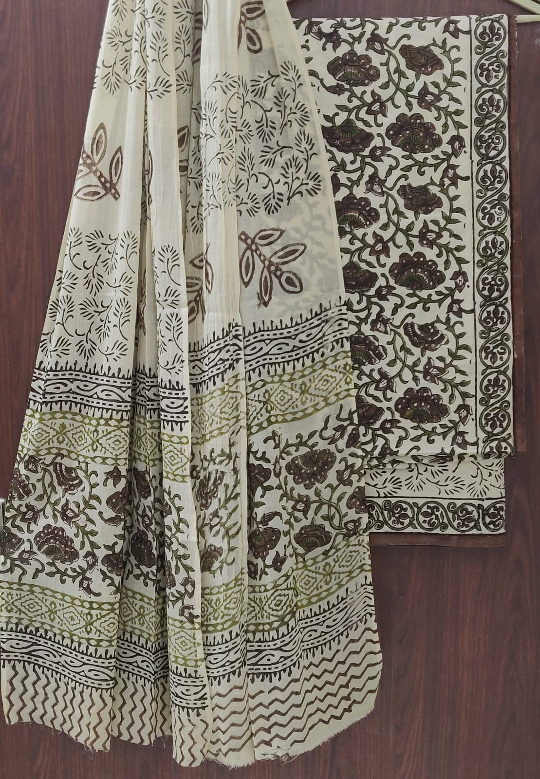 EXCLUSIVE HAND BLOCK PRINT PURE COTTON SUIT WITH COTTO MULMUL DUPATTA (MALYS127)