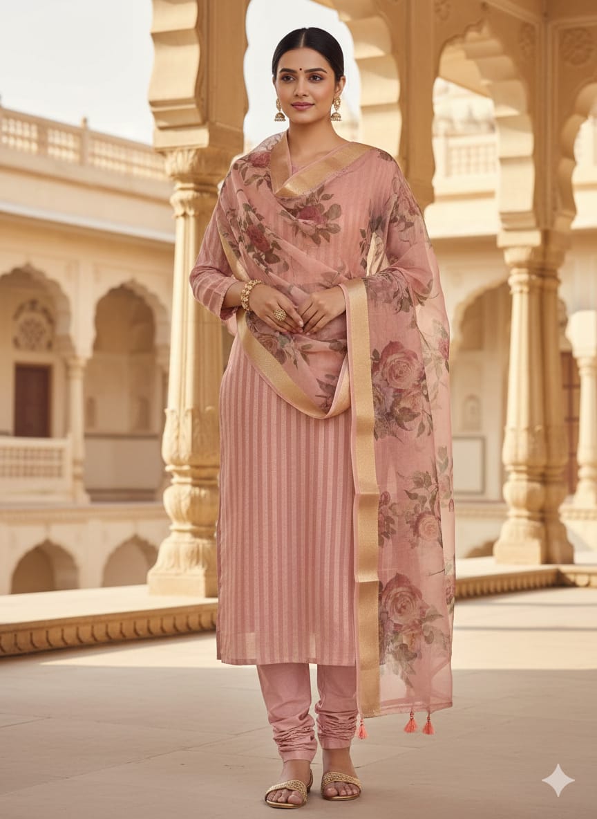 Exclusive Banarasi Suit Chanderi Dupatta With Digital Print (BDPSYS01)