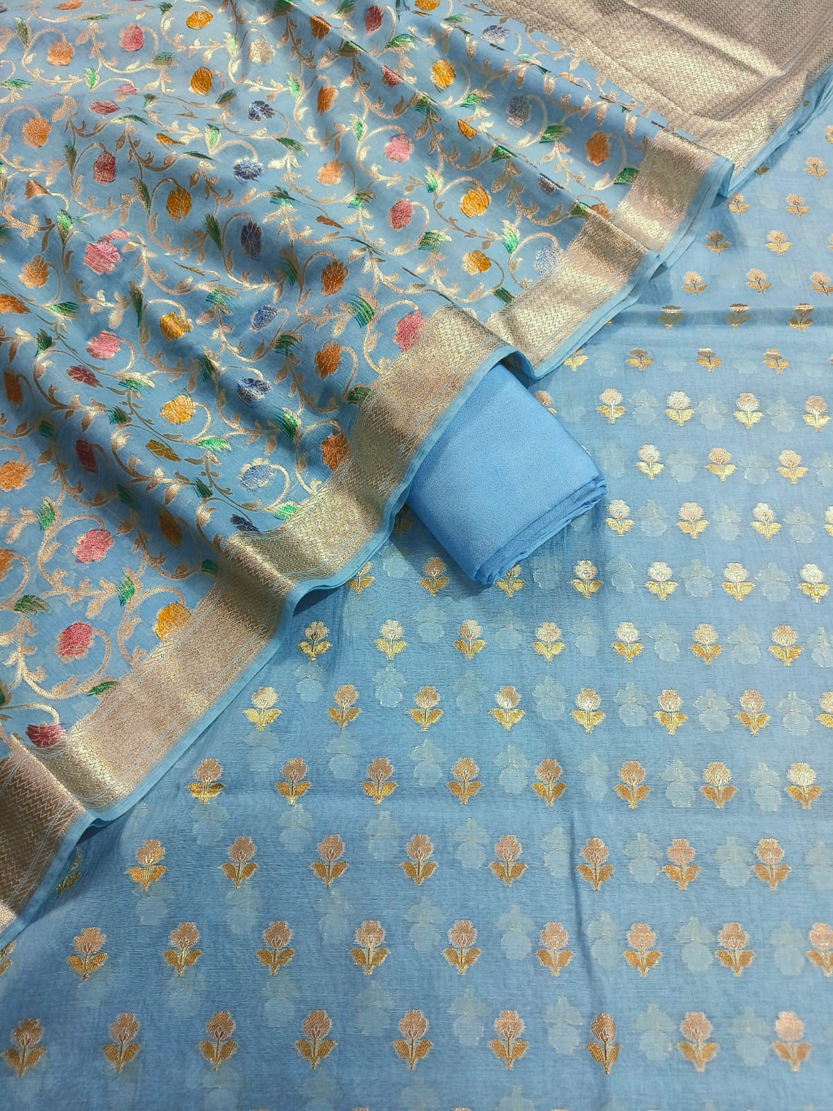EXCLUSIVE BANARASI PURE MERCERISED SUIT (BPMYS03)