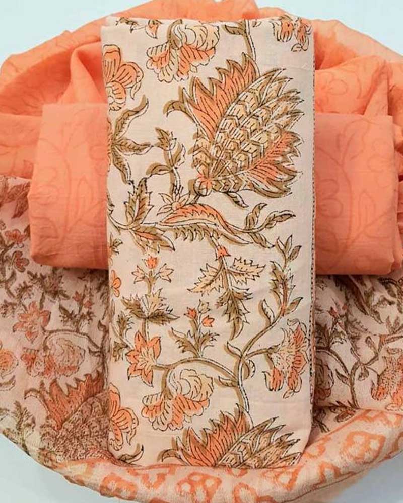 Designer Pure Cotton Suit With Chiffon Dupatta Pchfys18