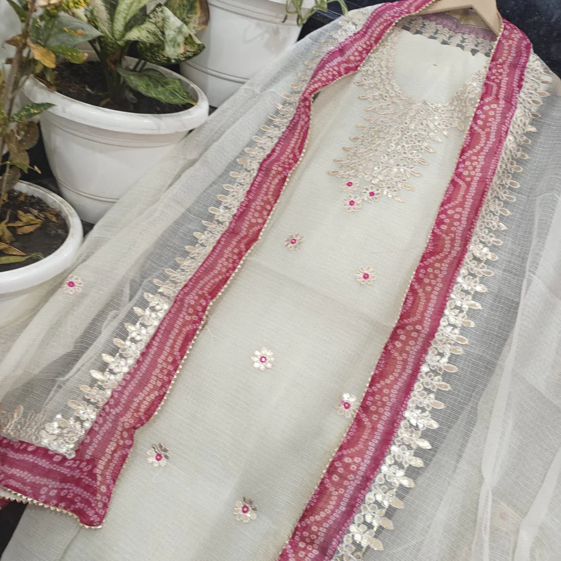 YUVI STYLE FULL KOTA DORIYA TOP AND DUPTTA SUIT SET (FKDYS61)