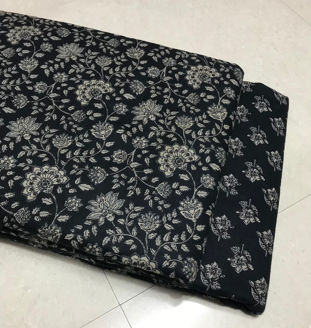 Hand block print Cotton top and bottom set (2PCYS25)