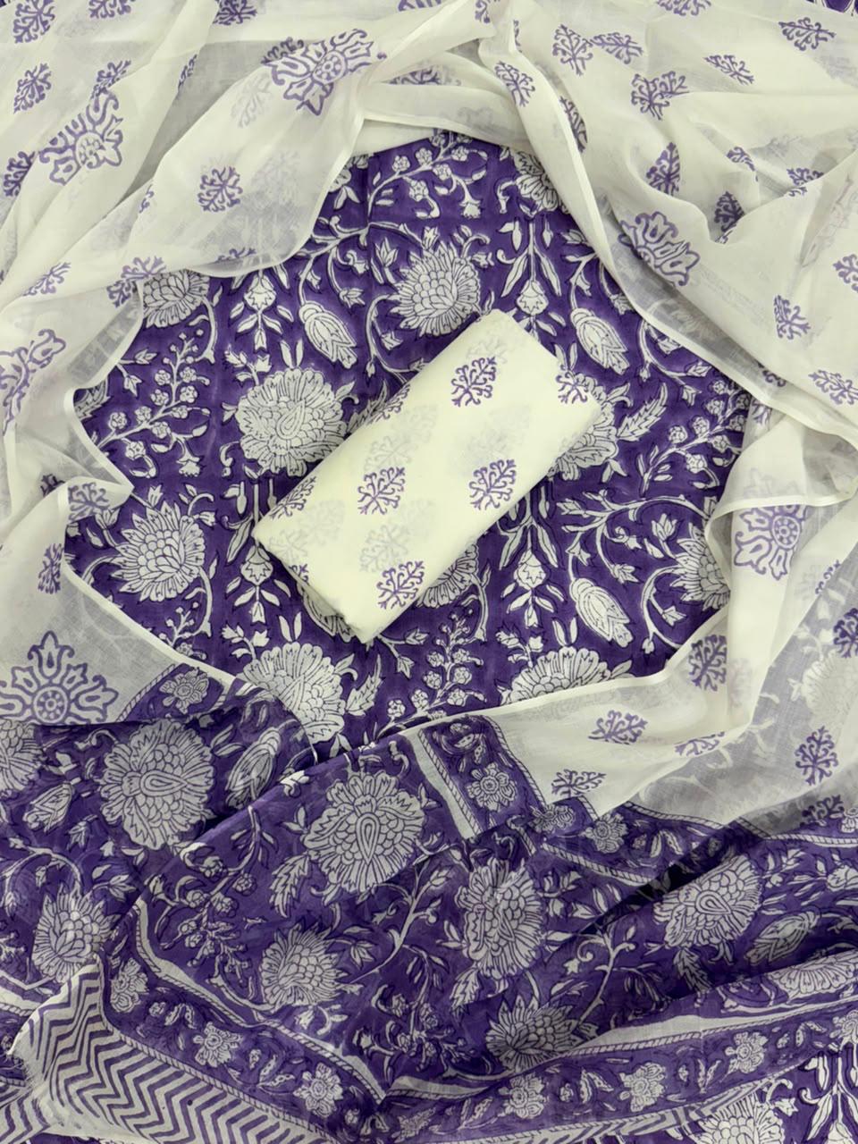 DESIGNER PURE COTTON SUIT WITH MULMUL DUPATTA(MALYS58)