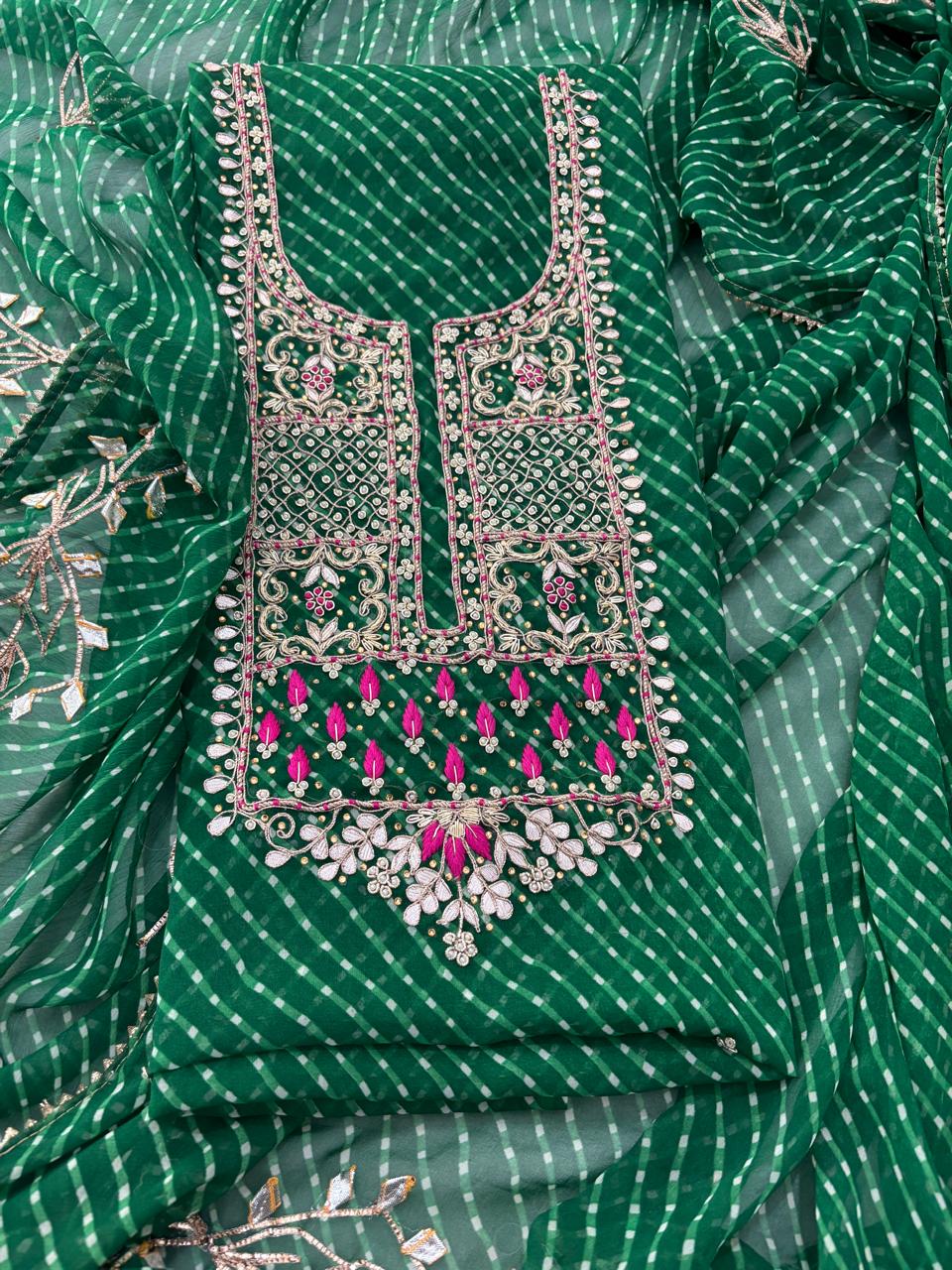 Premium Georgette fabric kurta with zardogi handwork (GBT25)