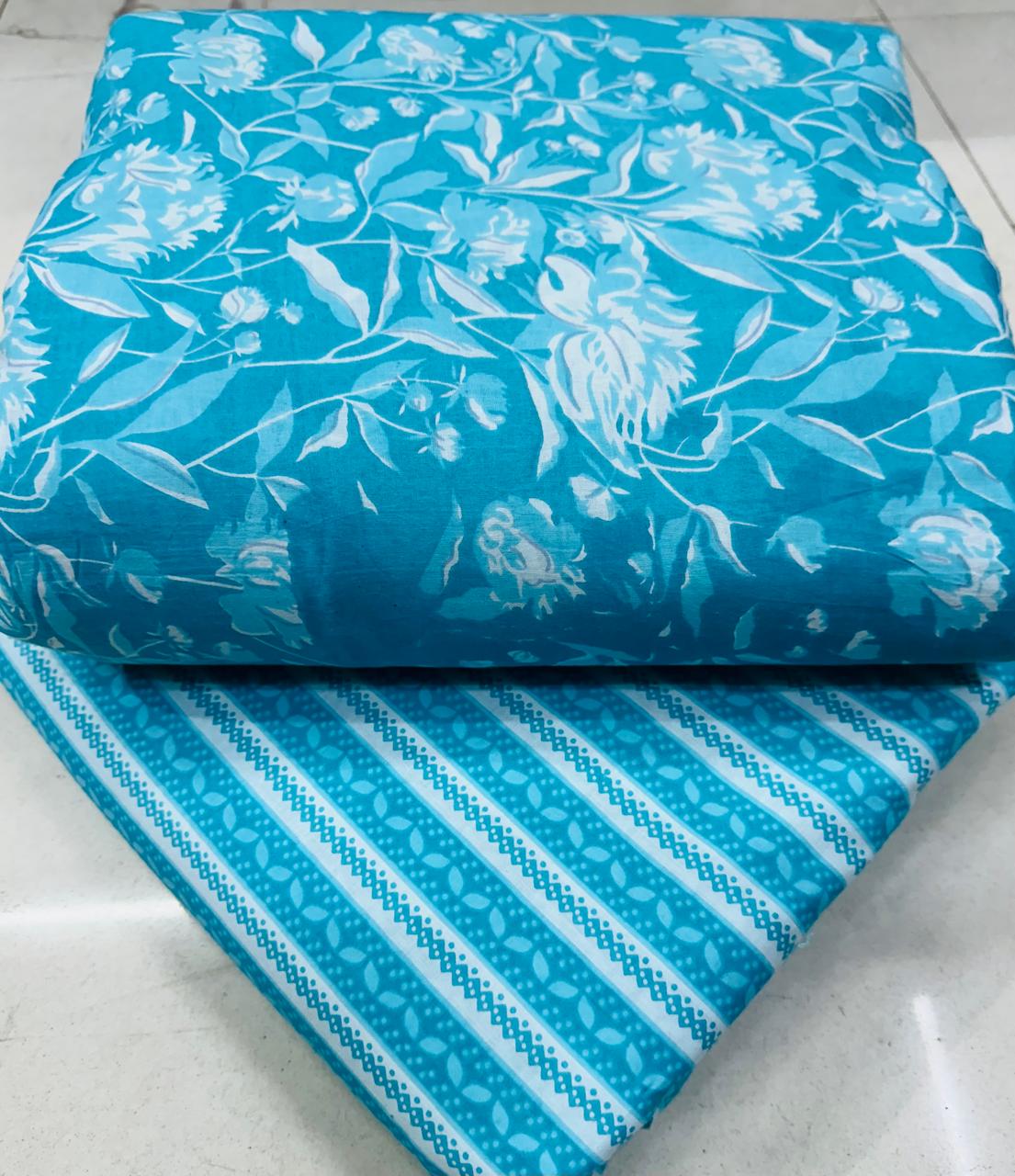 TRADITIONAL HAND BLOCK PRINT COTTON TOP AND BOTTOM SET (2PCYS122)