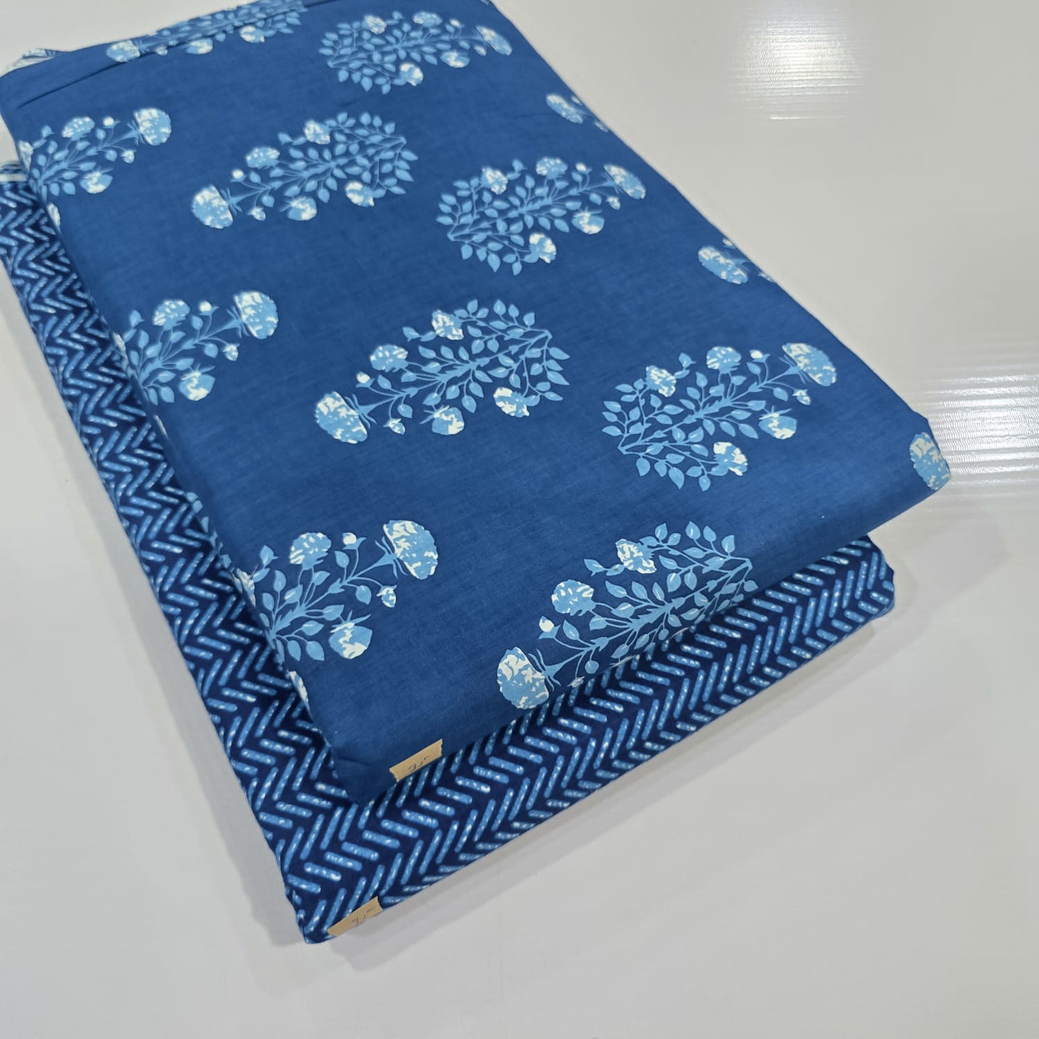 Traditional Hand block print Cotton top and bottom set (2PCYS35)