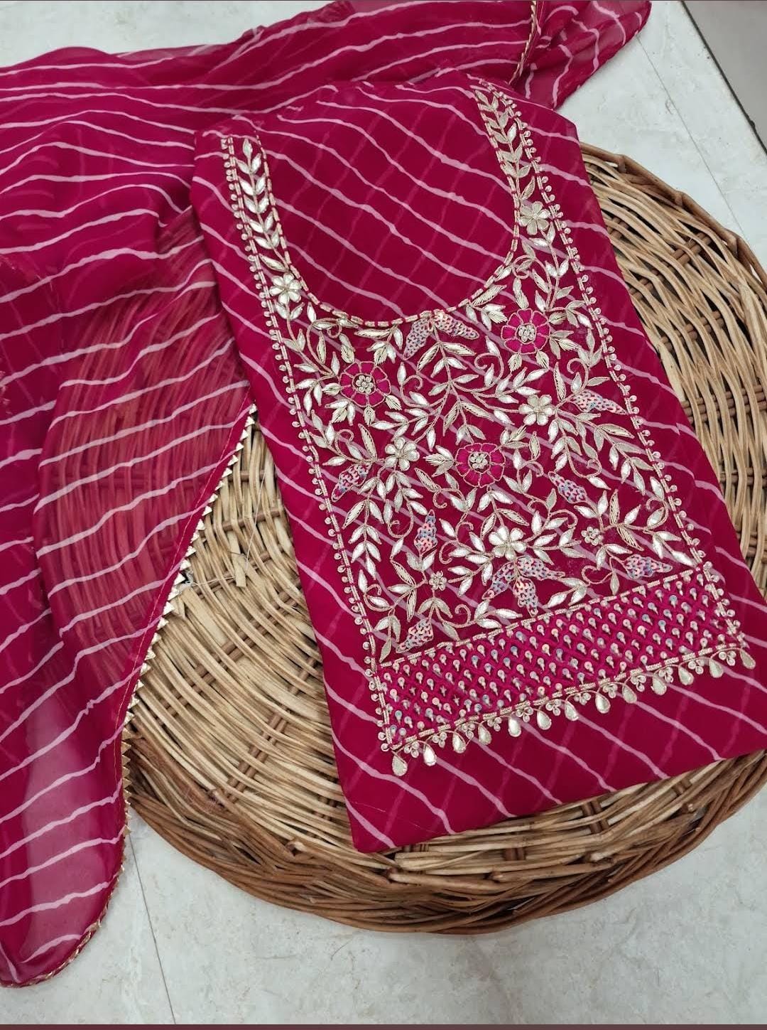 Premium Georgette fabric kurta with zardogi handwork (GBT19)