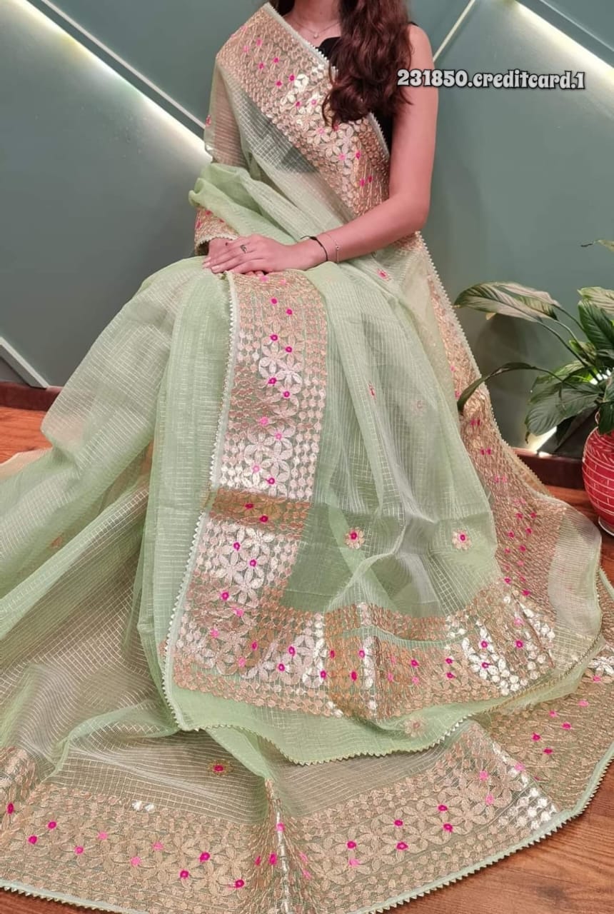 Exclusive Kota Doriya Gota Patti Sarees with Blouse (KDSYS39)