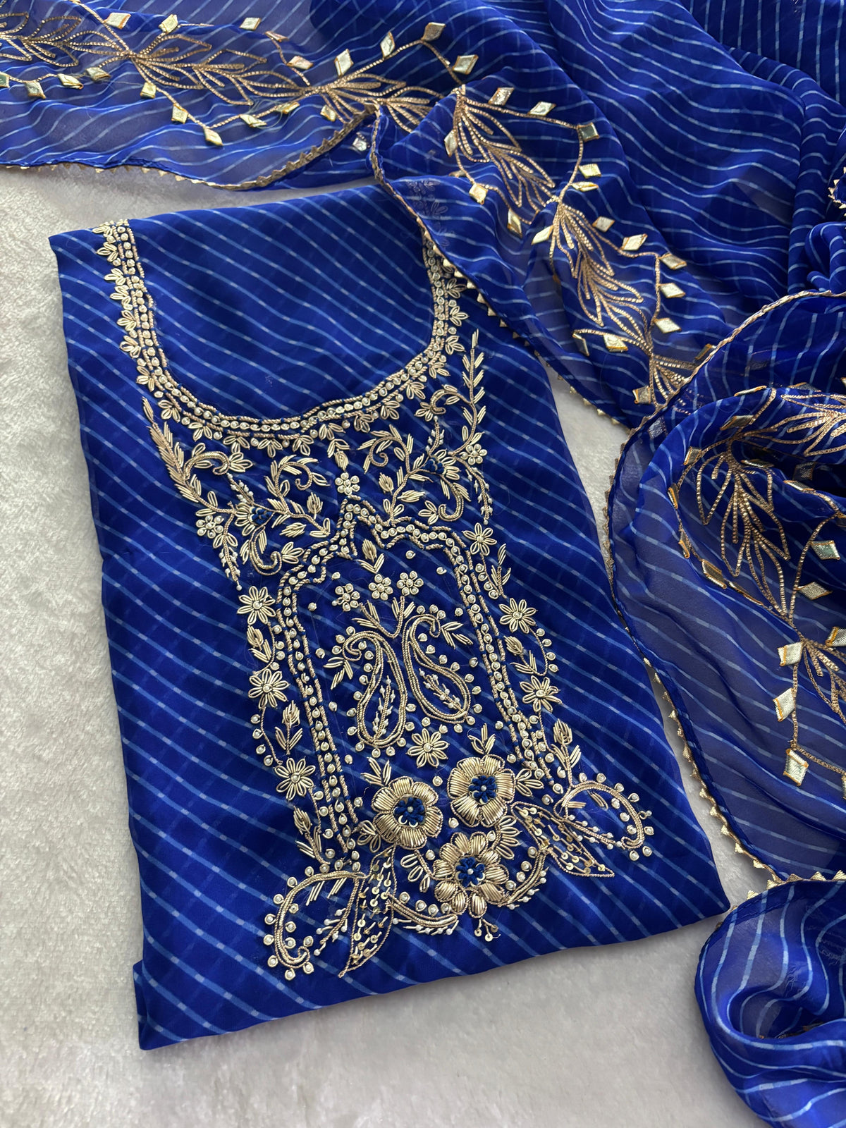 Premium Georgette fabric kurta with zardogi handwork ( ZTZ11)