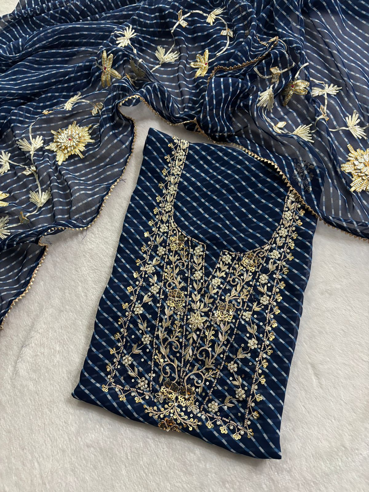 Premium Georgette fabric kurta with zardogi handwork ( ZTZ11)