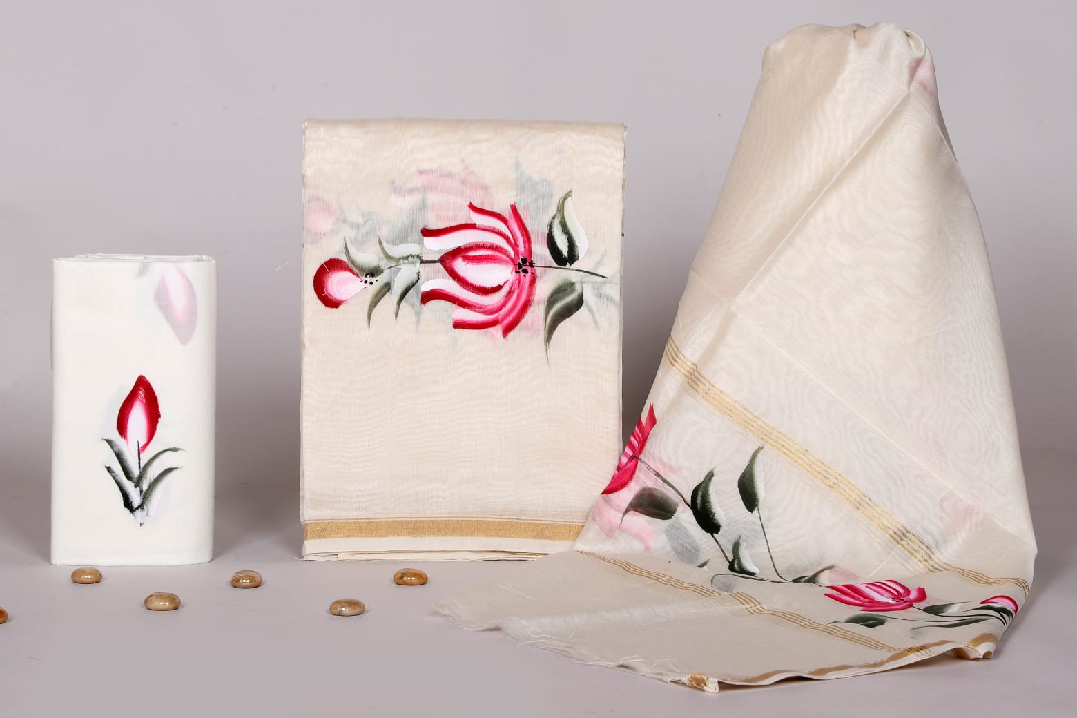 TRADITIONAL HAND BLOCK CHANDERI SILK SUIT SET WITH CHANDERI DUPATTA (CHDYS276)