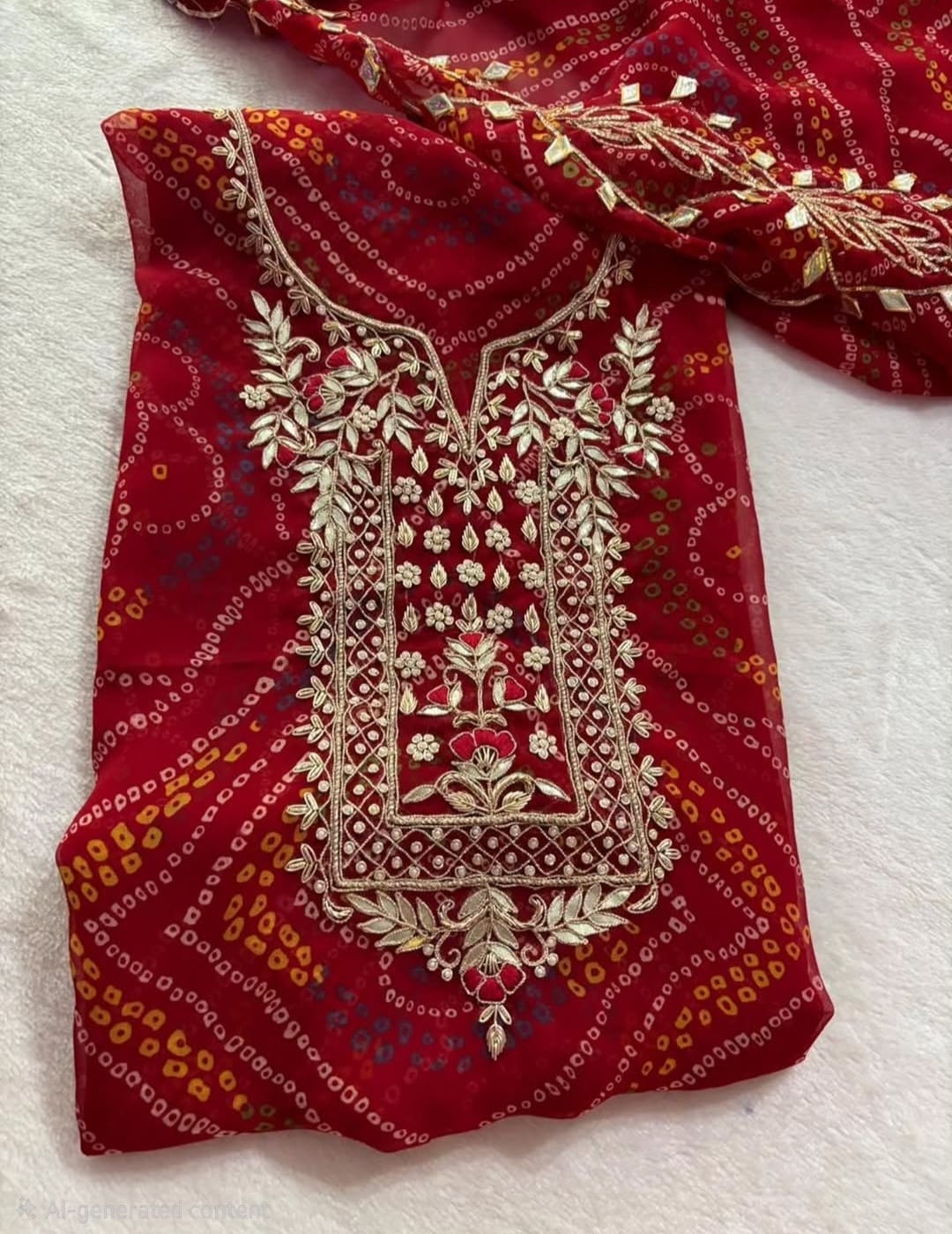 Premium Georgette fabric kurta with zardogi handwork (GBT16)