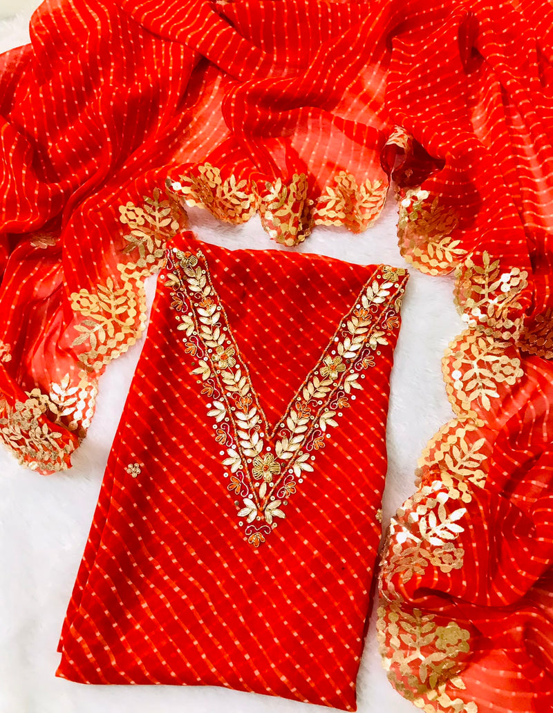 Premium Georgette fabric kurta with zardogi handwork (GBT07)
