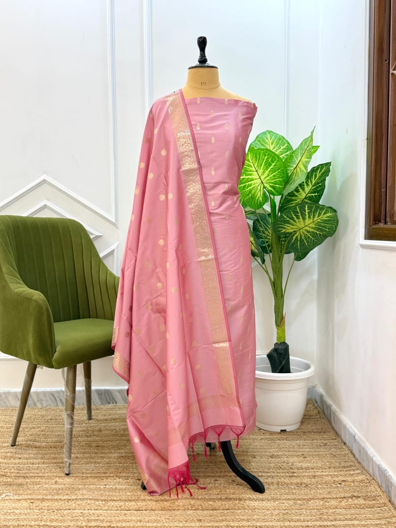 EXCLUSIVE BANARASI KATAN SILK SUIT WITH DUPATTA (BKSSYS16)