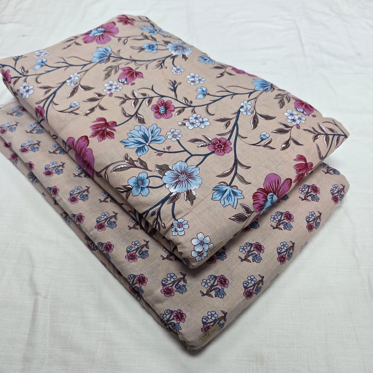 Traditional Hand block print Cotton top and bottom set (2PCYS05)